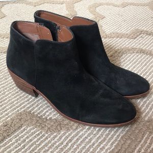 Sam Edelman Petty Booties in Black Suede